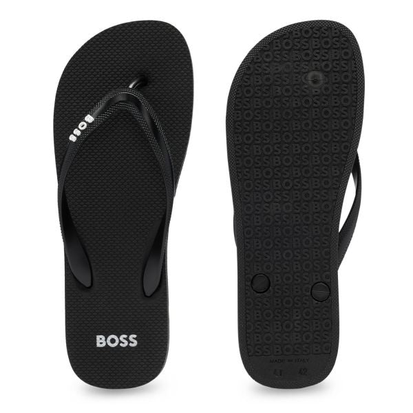 Boss Signature Slippers Zwart