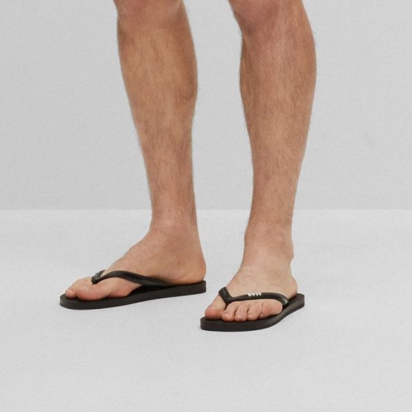 Boss Signature Slippers Zwart
