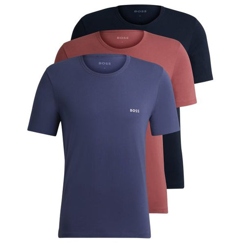 Boss T-shirt 3-Pack Blauw/Rood/Navy