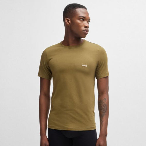 Boss T-shirt 3-Pack Donker Groen/Licht Blauw/Zwart