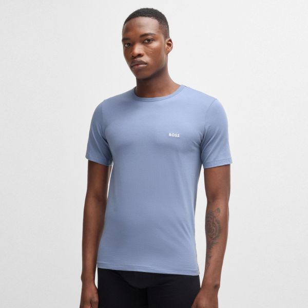 Boss T-shirt 3-Pack Donker Groen/Licht Blauw/Zwart