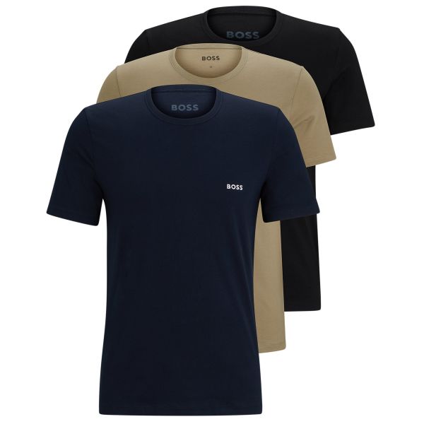 Boss T-shirt 3-Pack Navy/Groen/Zwart