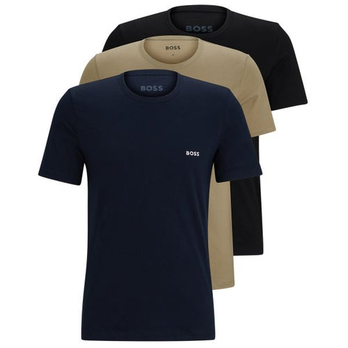 Boss T-shirt 3-Pack Navy/Groen/Zwart
