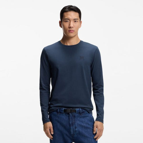 Boss Tacks Longsleeve T-shirt Donker Blauw