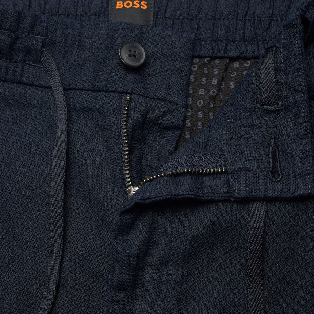 Boss Tapered Chino Korte Broek Navy