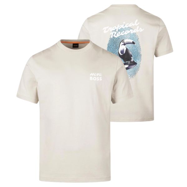 Boss Te Records T-shirt Beige