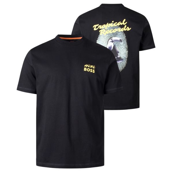 Boss Te Records T-shirt Zwart