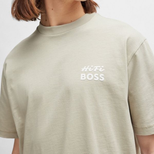 Boss Te Records T-shirt Beige