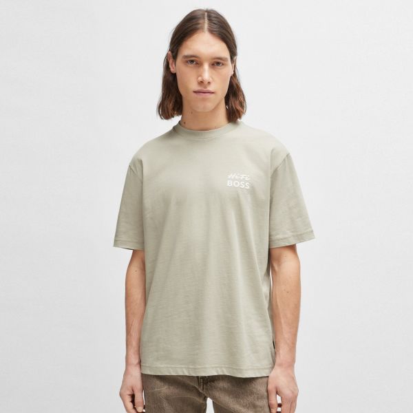 Boss Te Records T-shirt Beige