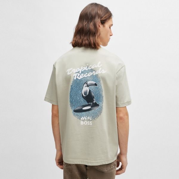 Boss Te Records T-shirt Beige