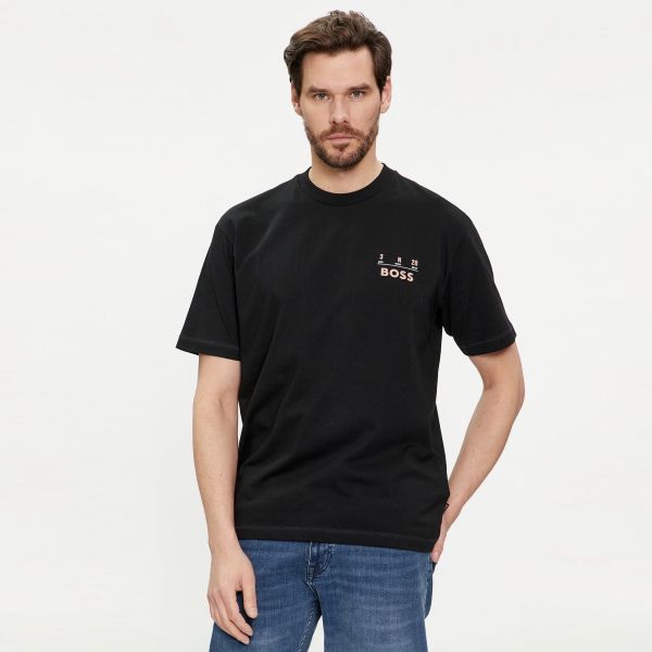 Boss Te Records T-shirt Zwart