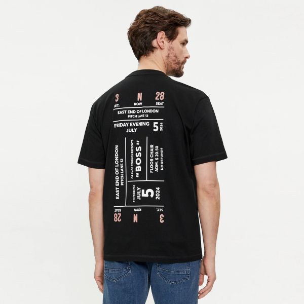Boss Te Records T-shirt Zwart