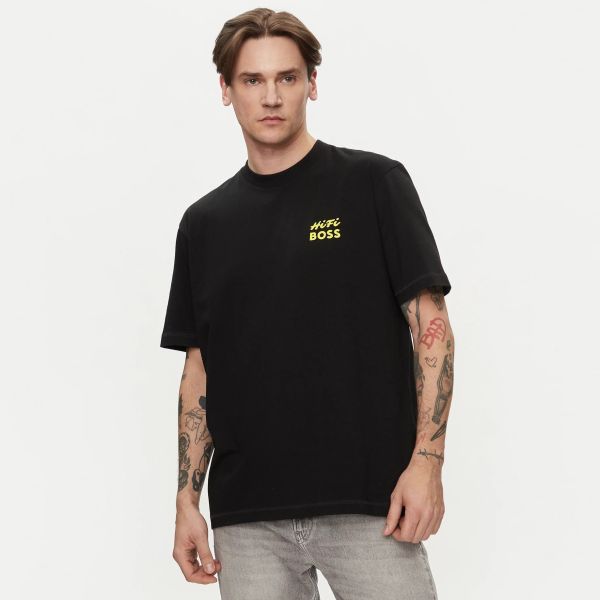 Boss Te Records T-shirt Zwart