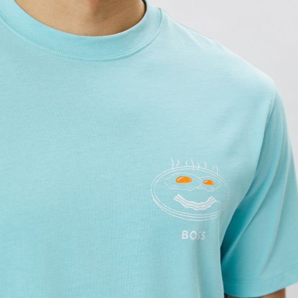 Boss TeeEggcellent T-shirt Blauw