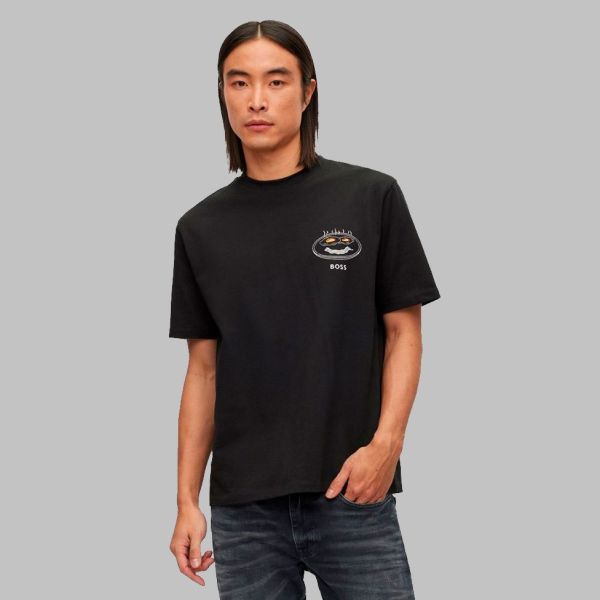 Boss TeeEggcellent T-shirt Zwart