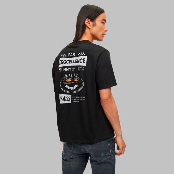 Boss TeeEggcellent T-shirt Zwart