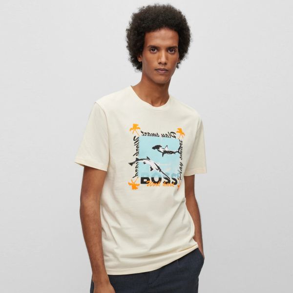 Boss TeeShark T-shirt Beige