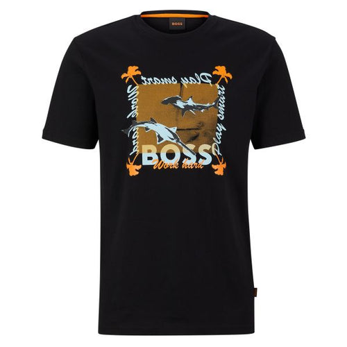 Boss TeeShark T-shirt Zwart