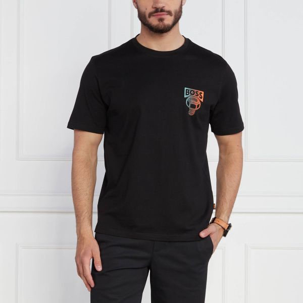 Boss TeeUniverse T-shirt Zwart