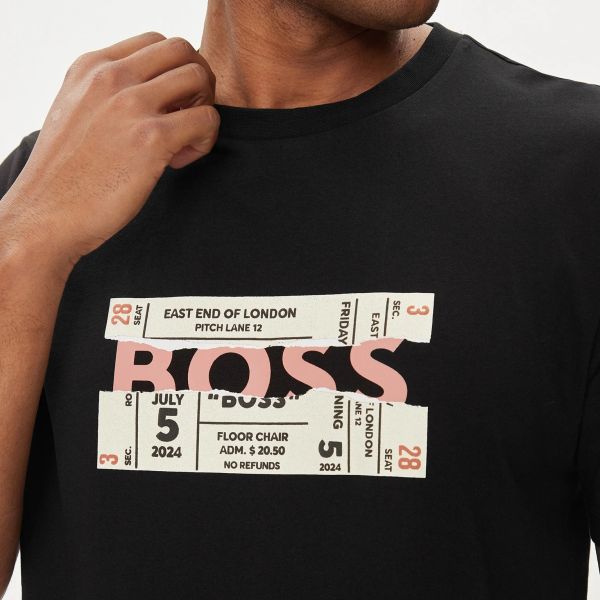 Boss Ticket T-shirt Zwart