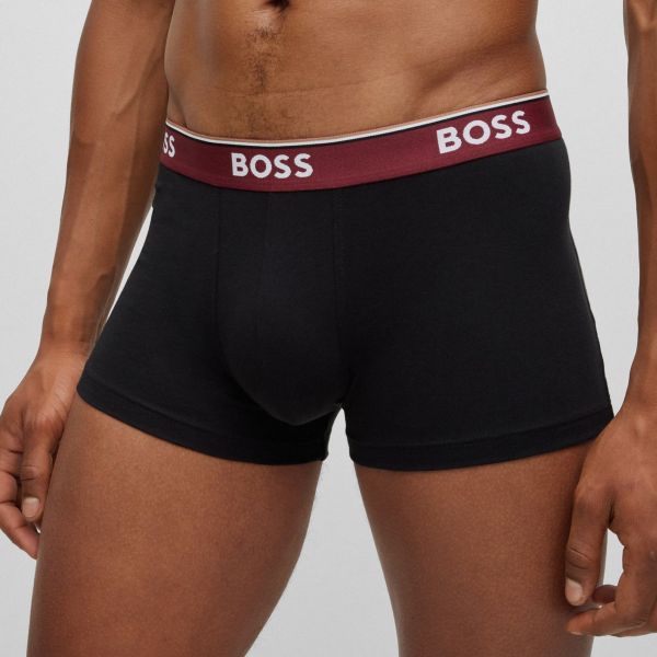 Boss Trunk Boxer 3-Pack Zwart/Wit/Bordeaux