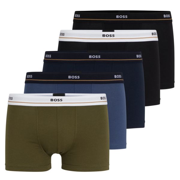Boss Trunk Boxer 5-Pack Groen/Blauw/Navy/Zwart