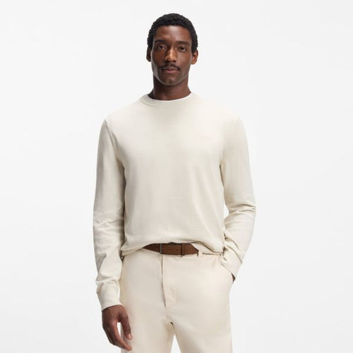 Boss Upacas Knit Sweater Off White