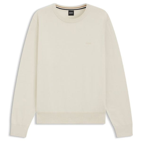 Boss Upacas Knit Sweater Off White