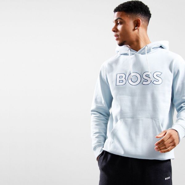 Boss Welogox Hoodie Licht Blauw
