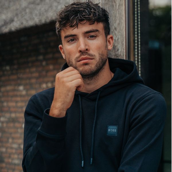 boss wetalk hoodie zwart