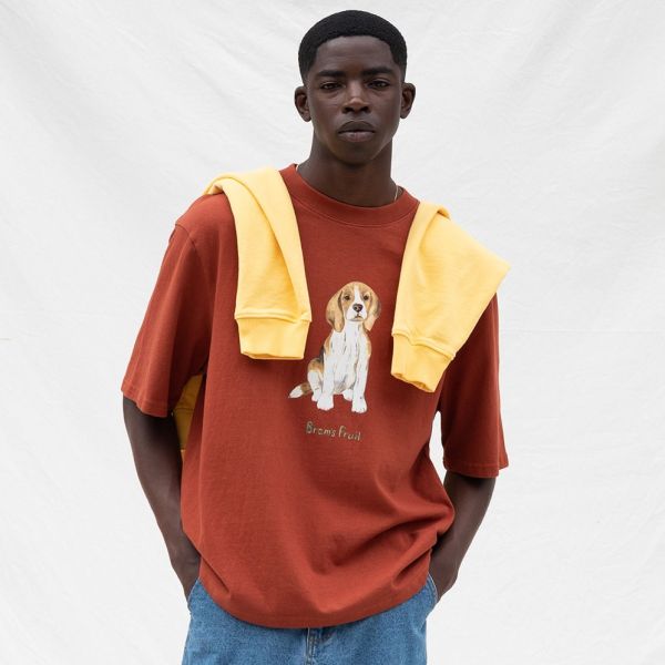 Bram's Fruit Beagle Aquarel T-shirt Bordeaux