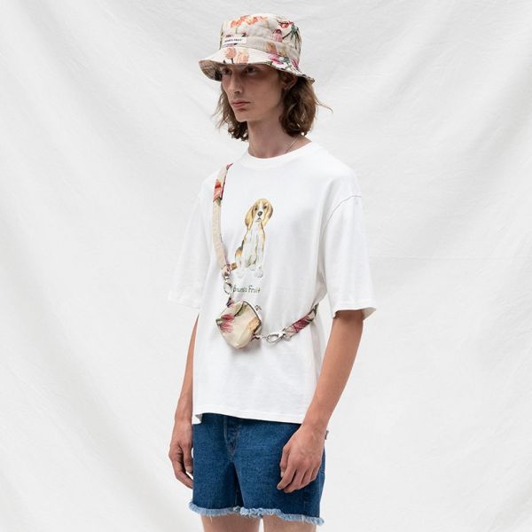 Bram's Fruit Beagle Aquarel T-shirt Wit