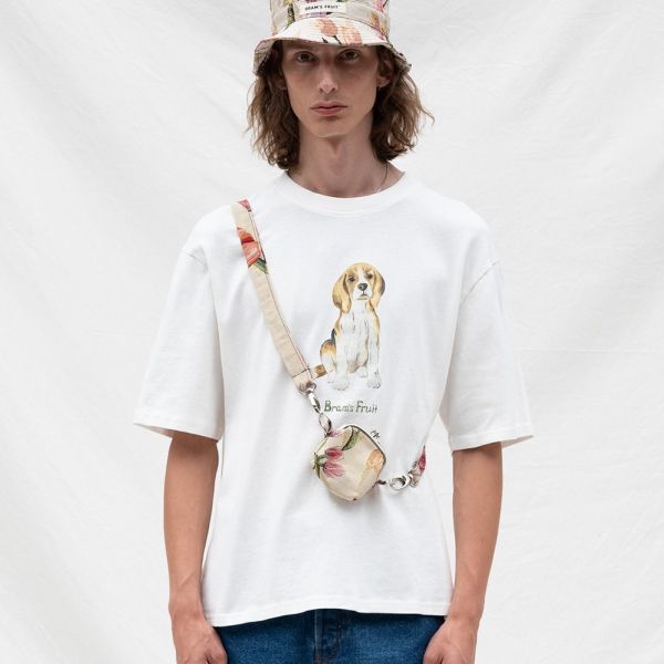 Bram's Fruit Beagle Aquarel T-shirt Wit
