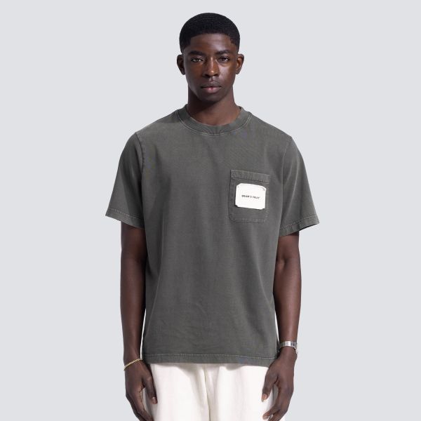 Bram's Fruit Chest Pocket T-shirt Antraciet