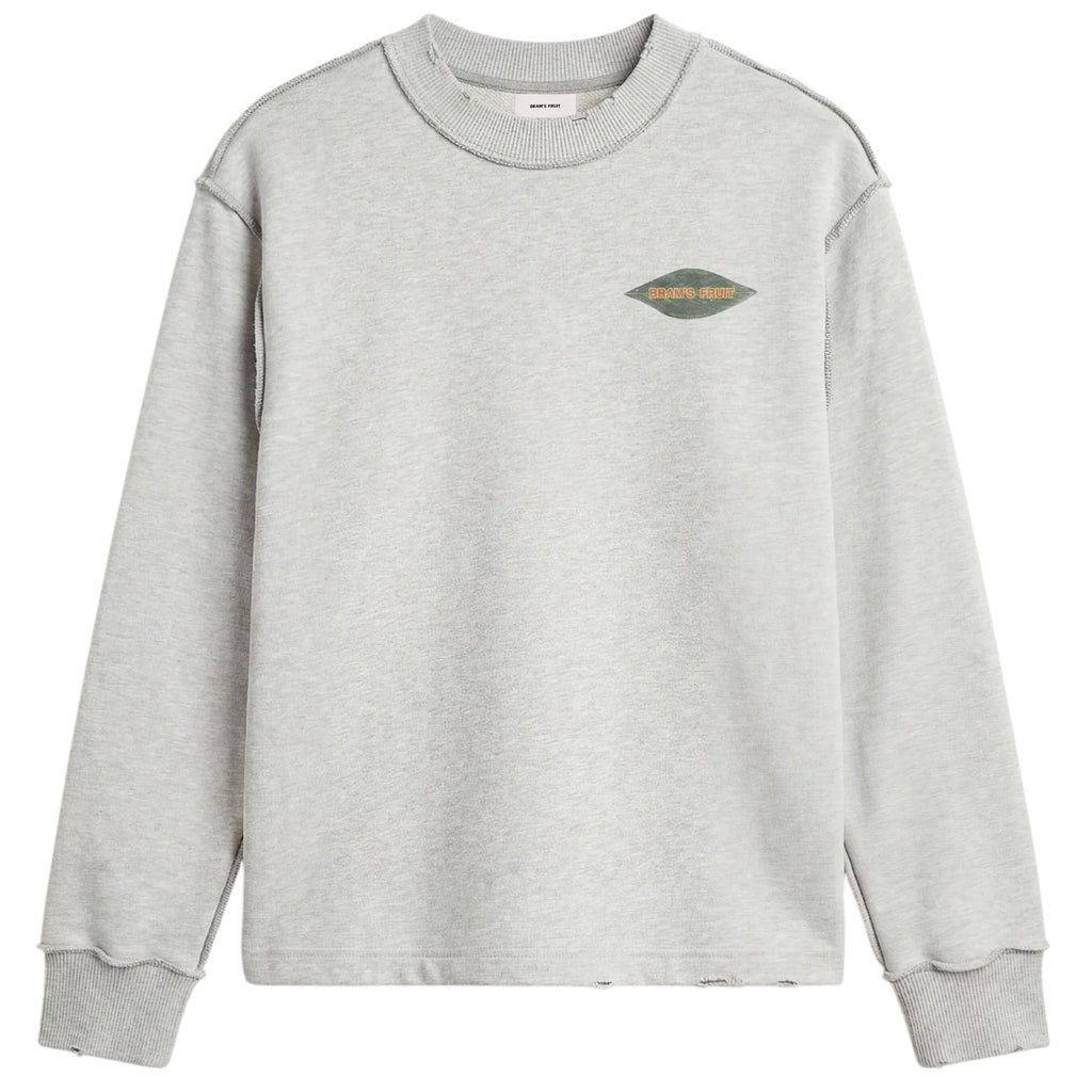 Bram’s Fruit Distressed Leaf Longsleeve T-shirt Grijs