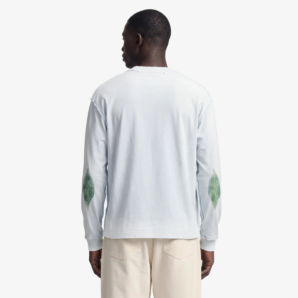 Bram’s Fruit Distressed Leaf Longsleeve T-shirt Licht Blauw