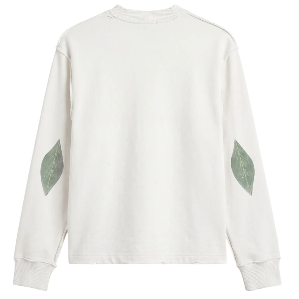 Bram’s Fruit Distressed Leaf Longsleeve T-shirt Off White