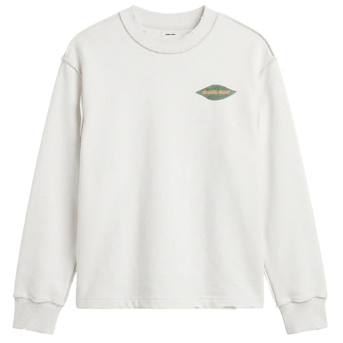 Bram’s Fruit Distressed Leaf Longsleeve T-shirt Off White