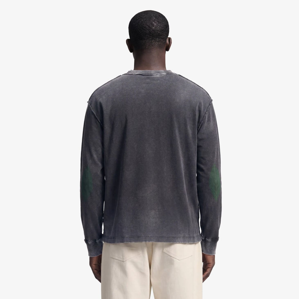Bram’s Fruit Distressed Leaf Longsleeve T-shirt Zwart