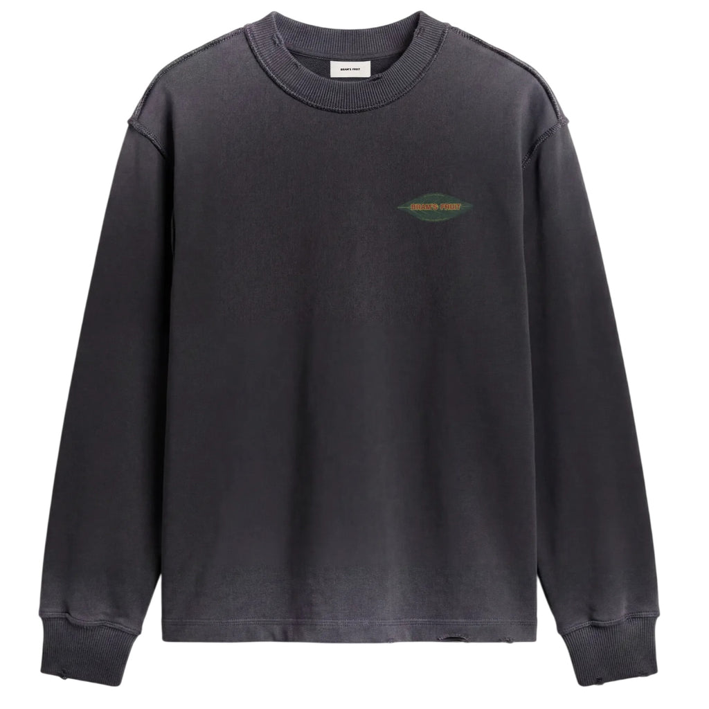 Bram’s Fruit Distressed Leaf Longsleeve T-shirt Zwart