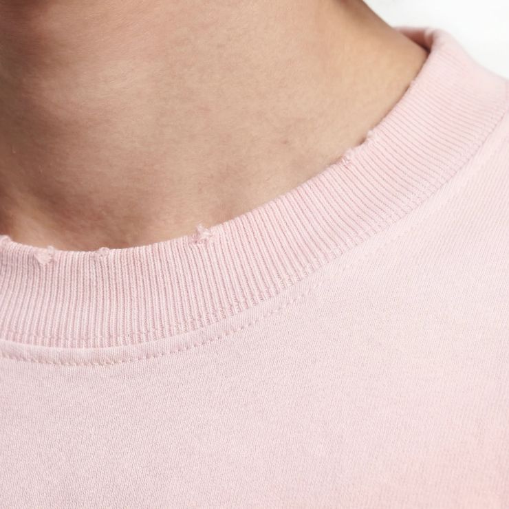 Bram’s Fruit Distressed Script Logo Longsleeve T-shirt Roze