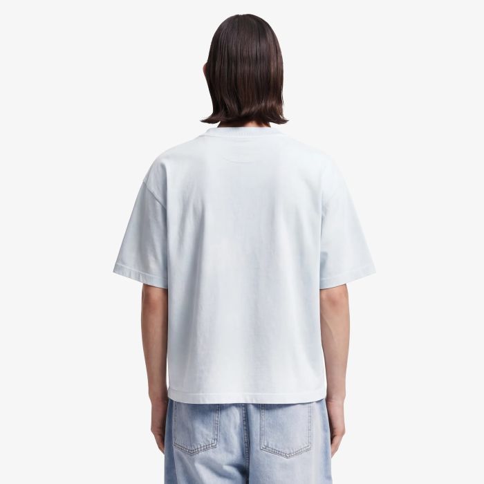 Bram’s Fruit Distressed Script Logo T-shirt Licht Blauw