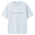 Bram’s Fruit Distressed Script Logo T-shirt Licht Blauw