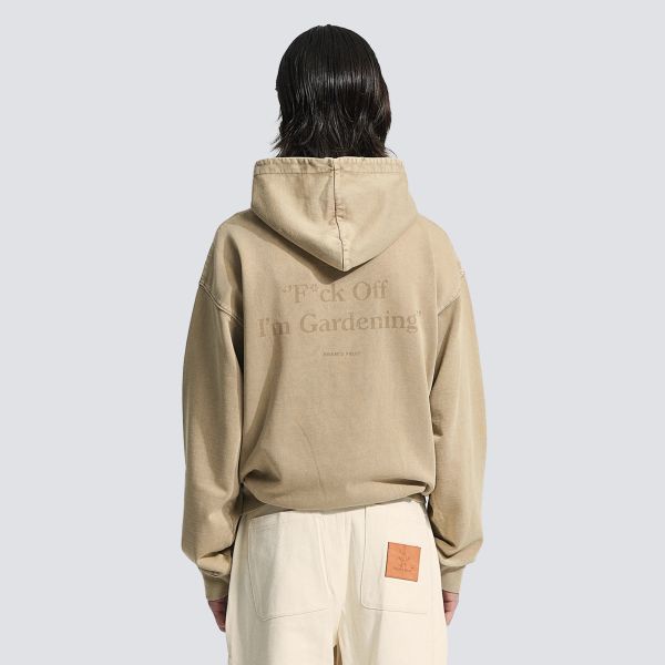 Bram's Fruit Gardening Distressed Hoodie Beige