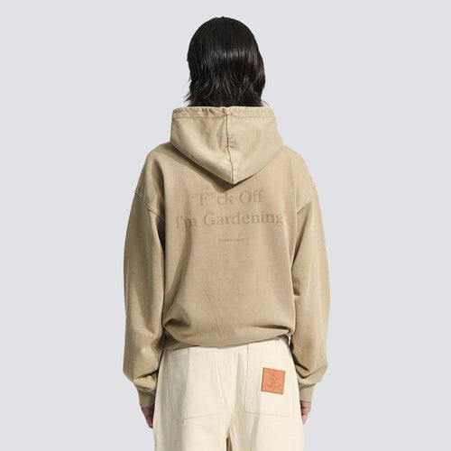 Bram's Fruit Gardening Distressed Hoodie Beige