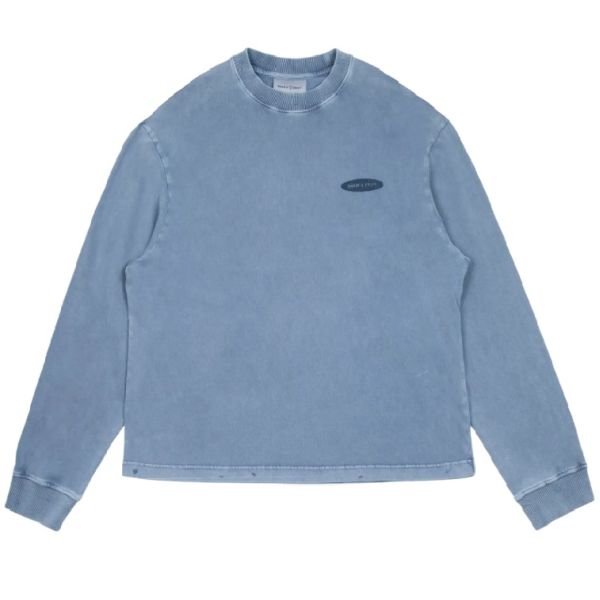 Bram's Fruit Gardening Distressed Longsleeve T-shirt Blauw