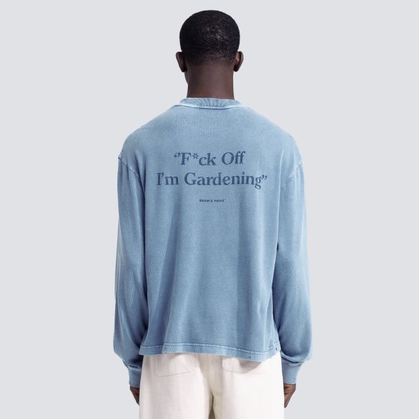 Bram's Fruit Gardening Distressed Longsleeve T-shirt Blauw