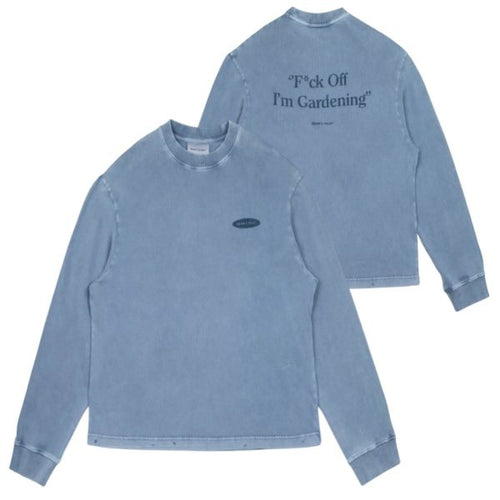 Bram's Fruit Gardening Distressed Longsleeve T-shirt Blauw