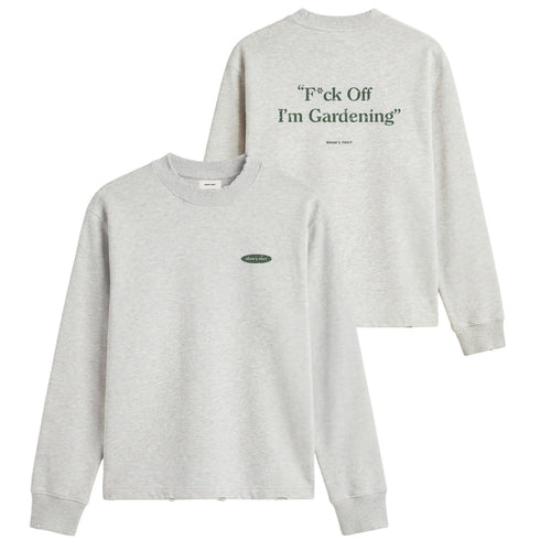 Bram's Fruit Gardening Distressed Longsleeve T-shirt Grijs