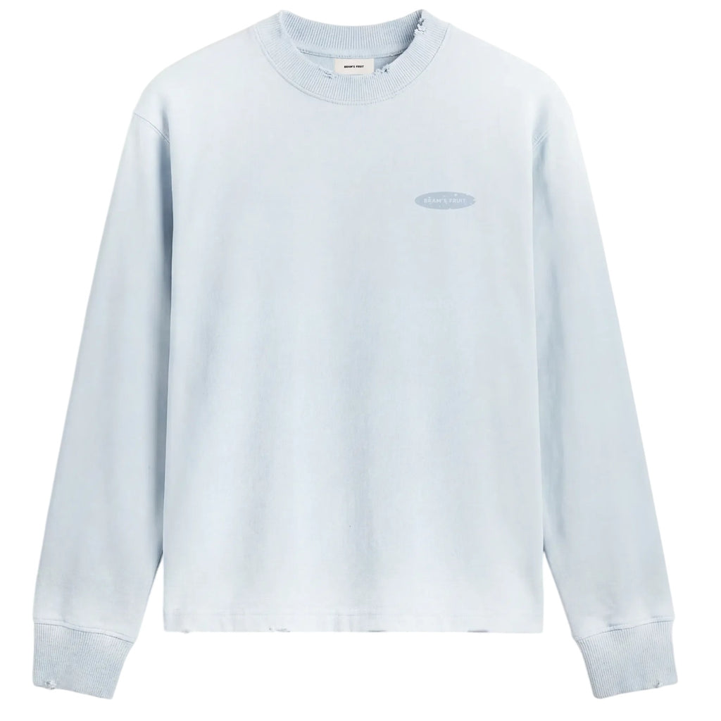 Bram's Fruit Gardening Distressed Longsleeve T-shirt Licht Blauw